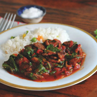 Bistec de res con acelgas