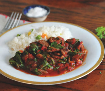 Bistec de res con acelgas